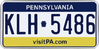 PA license plate KLH5486