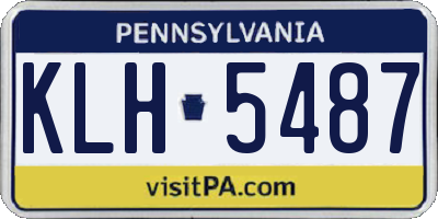 PA license plate KLH5487