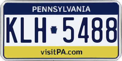 PA license plate KLH5488