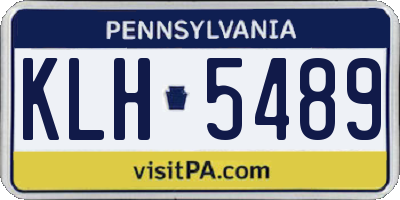 PA license plate KLH5489