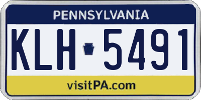 PA license plate KLH5491