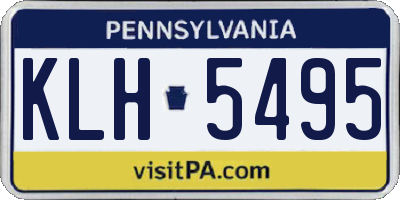 PA license plate KLH5495