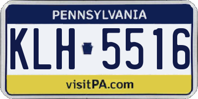 PA license plate KLH5516