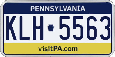 PA license plate KLH5563