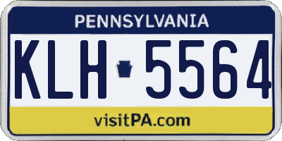 PA license plate KLH5564