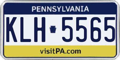 PA license plate KLH5565