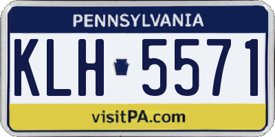 PA license plate KLH5571