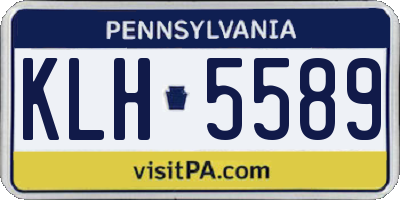 PA license plate KLH5589