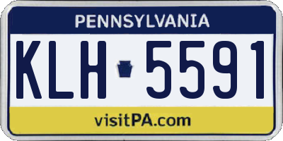 PA license plate KLH5591