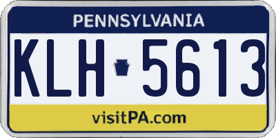 PA license plate KLH5613
