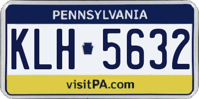 PA license plate KLH5632