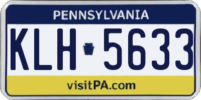 PA license plate KLH5633