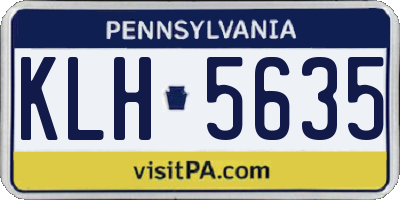 PA license plate KLH5635
