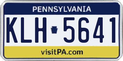 PA license plate KLH5641