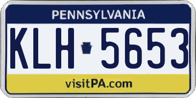 PA license plate KLH5653