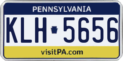 PA license plate KLH5656