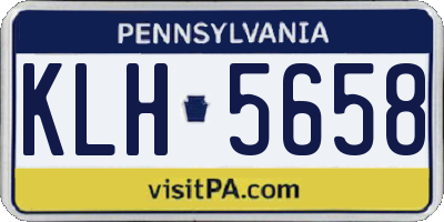 PA license plate KLH5658