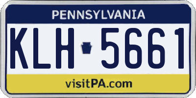 PA license plate KLH5661