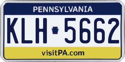 PA license plate KLH5662