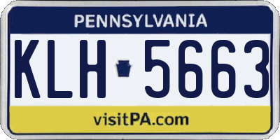 PA license plate KLH5663