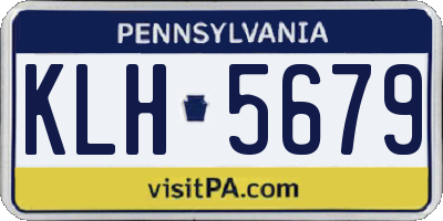 PA license plate KLH5679