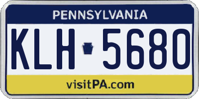 PA license plate KLH5680