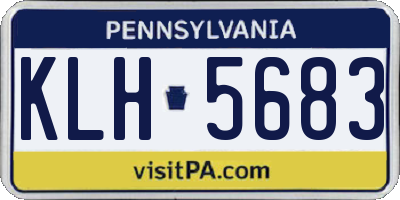 PA license plate KLH5683