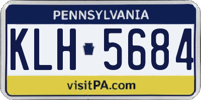 PA license plate KLH5684