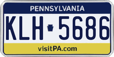 PA license plate KLH5686