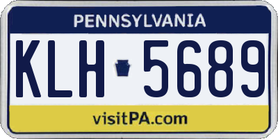 PA license plate KLH5689