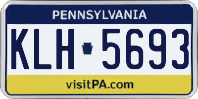 PA license plate KLH5693