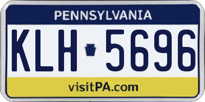 PA license plate KLH5696