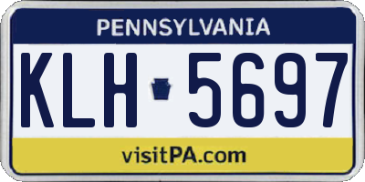 PA license plate KLH5697