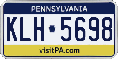 PA license plate KLH5698