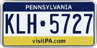 PA license plate KLH5727