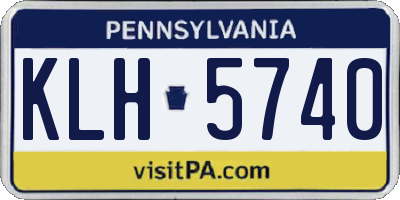 PA license plate KLH5740