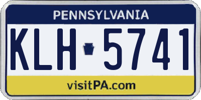 PA license plate KLH5741