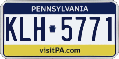 PA license plate KLH5771