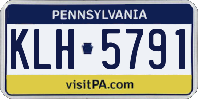 PA license plate KLH5791