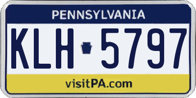 PA license plate KLH5797