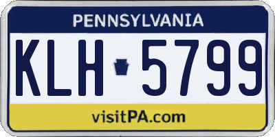 PA license plate KLH5799