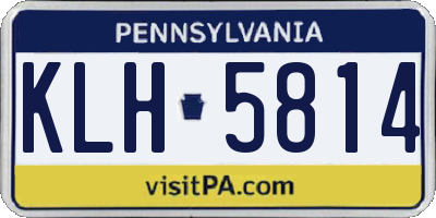 PA license plate KLH5814