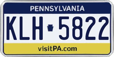 PA license plate KLH5822