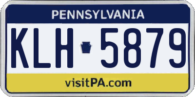 PA license plate KLH5879