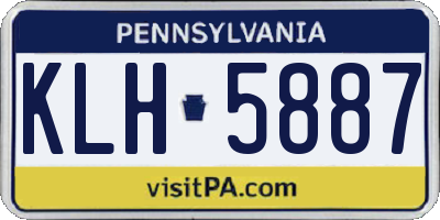 PA license plate KLH5887