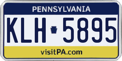 PA license plate KLH5895