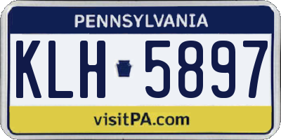 PA license plate KLH5897