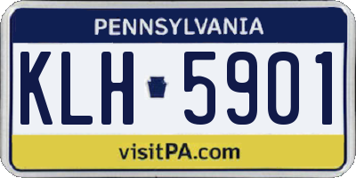 PA license plate KLH5901