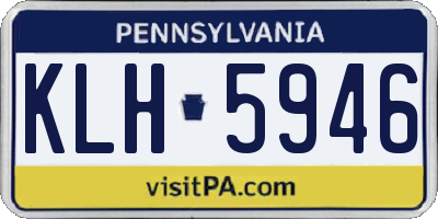 PA license plate KLH5946