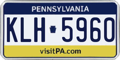 PA license plate KLH5960